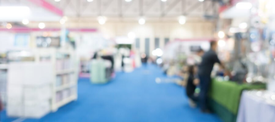 Abstract blur and bokeh beautiful luxury shopping mall and department store interior for background